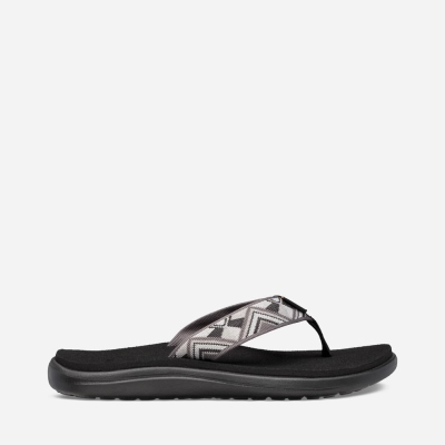 Teva Voya - Women's Teva Flip Flops - Dark Grey | India (ABXF10678)